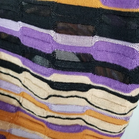 M Missoni NWT Long Sleeve Sweater Dress US 6 EU42 Multi Color Wool Blend 3D Knit - Picture 11 of 16